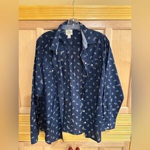 Blue women’s button down (adult size L)